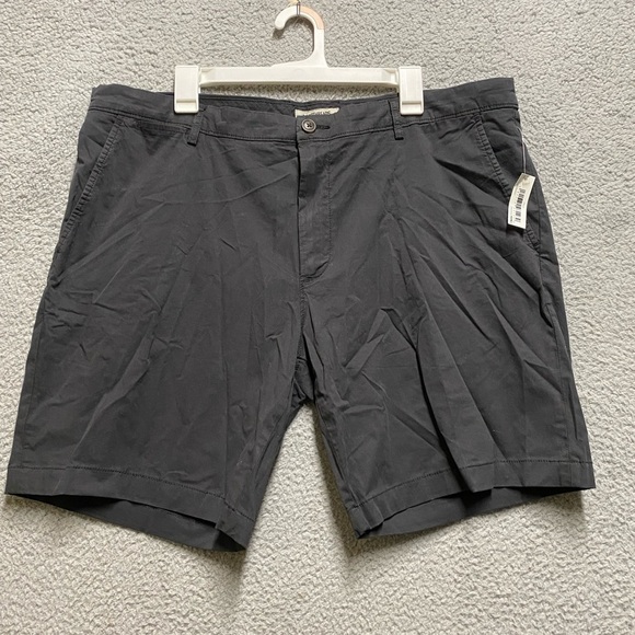 Goodthreads Shorts Mens 40 Black Front Stretch Chino - Picture 1 of 11